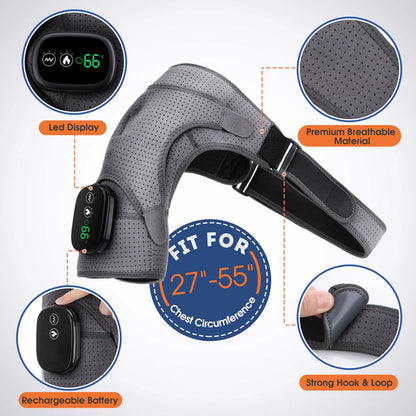 🔥🔥Heat massage shoulder support charging heat shoulder support 3-speed Heating for shoulder arthritis rehabilitation massage device