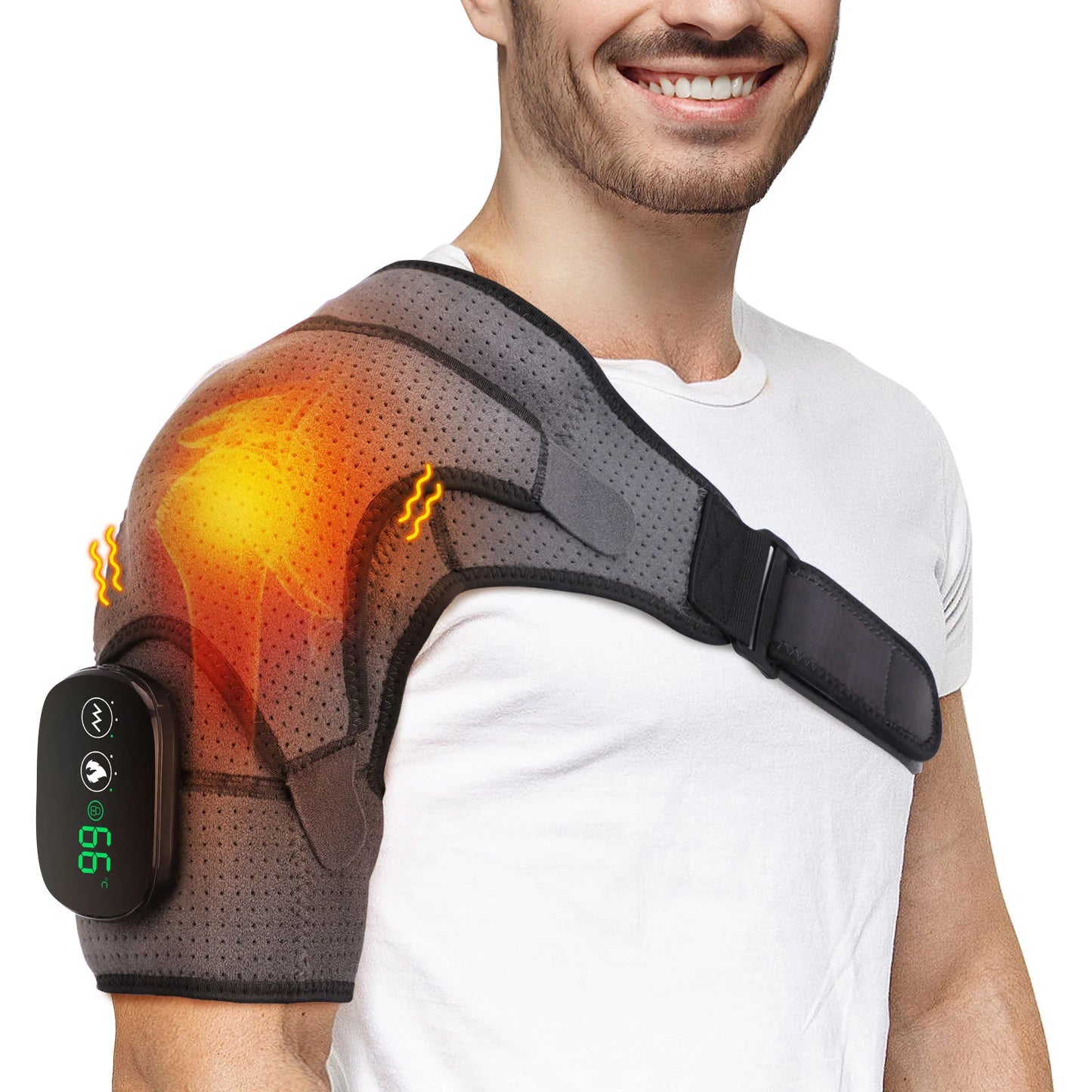 🔥🔥Heat massage shoulder support charging heat shoulder support 3-speed Heating for shoulder arthritis rehabilitation massage device