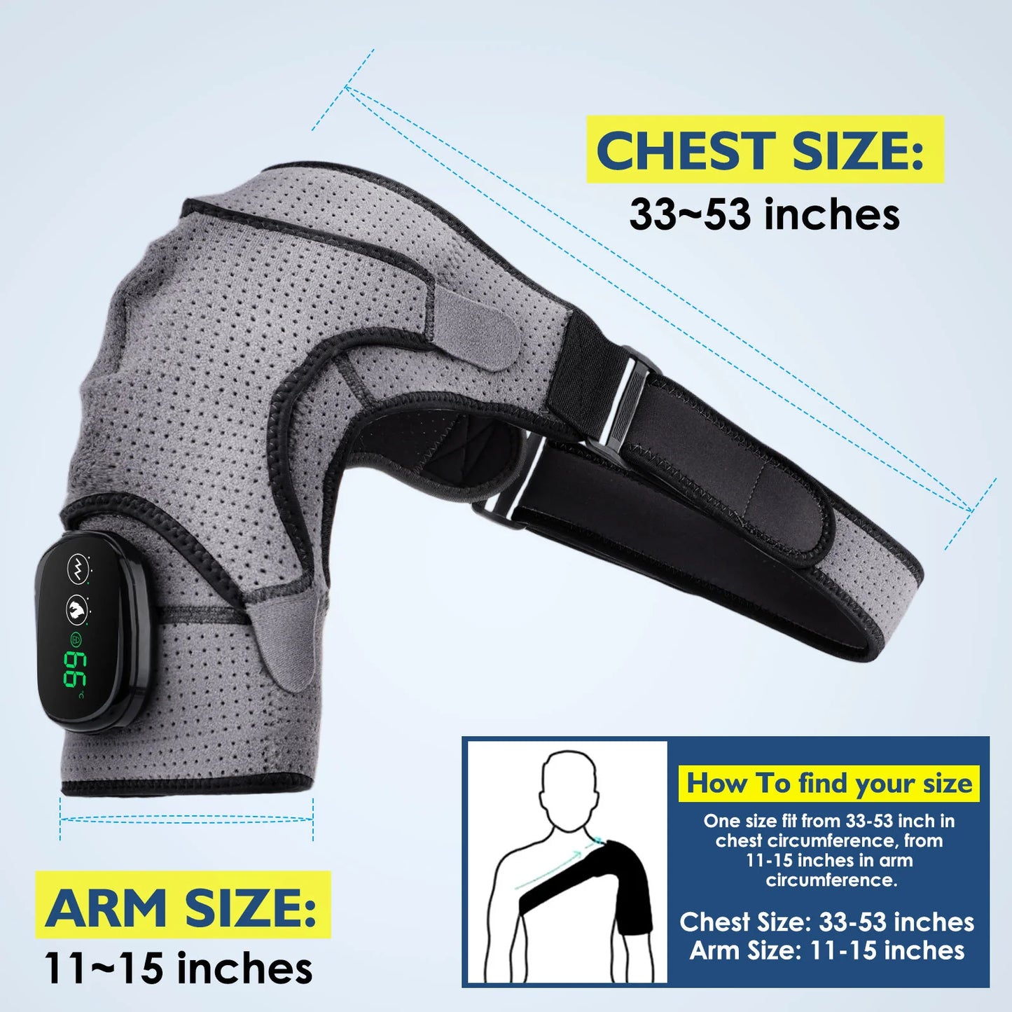 🔥🔥Heat massage shoulder support charging heat shoulder support 3-speed Heating for shoulder arthritis rehabilitation massage device